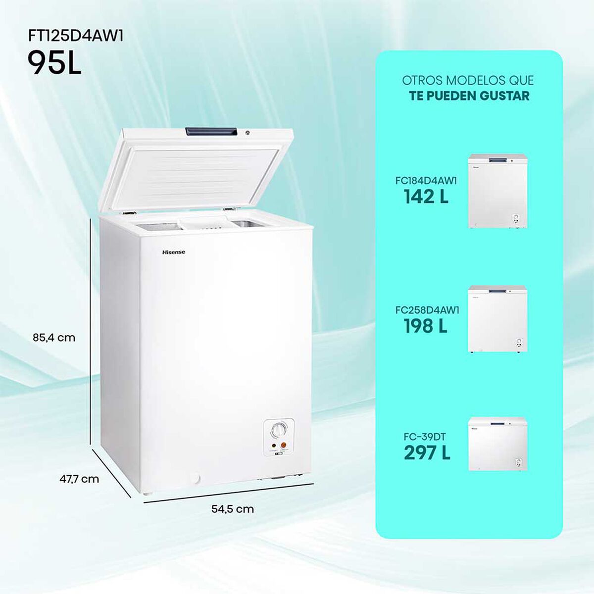 Freezer Horizontal Hisense FT125D4AW1 95 lts.