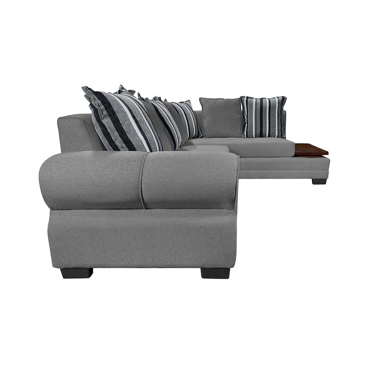 Sofá Seccional Living Factory Dakota 6 Cuerpos Gris