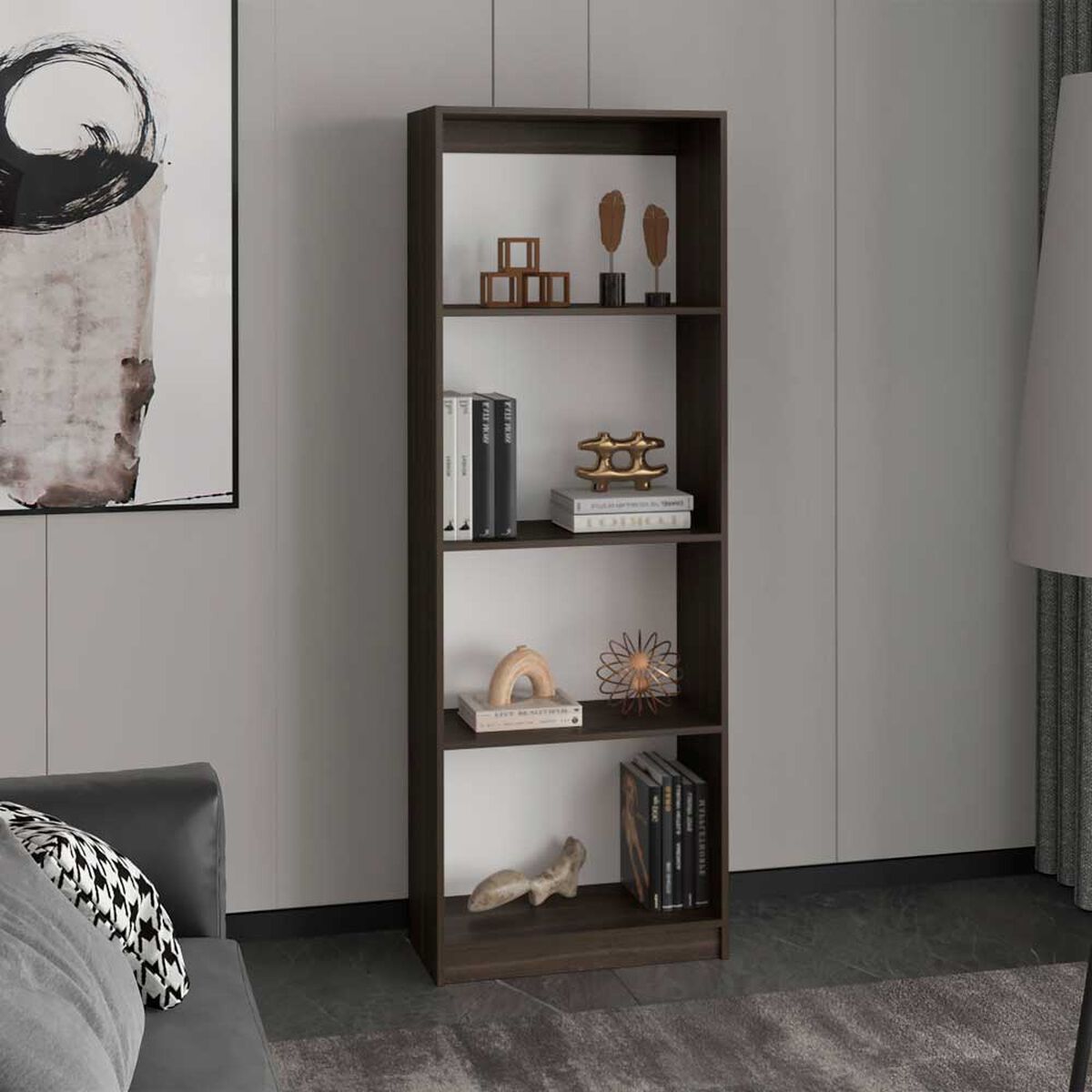 Biblioteca Tuhome Home E Melamina Milan Y Blanco&nbsp;
