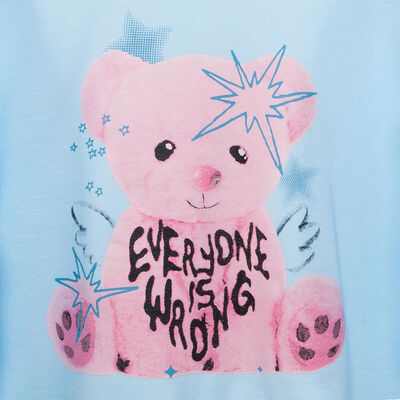 Imagen 2 del producto Polerón de Algodón Niña Mila Celeste, Crudo, Grafito, Lila