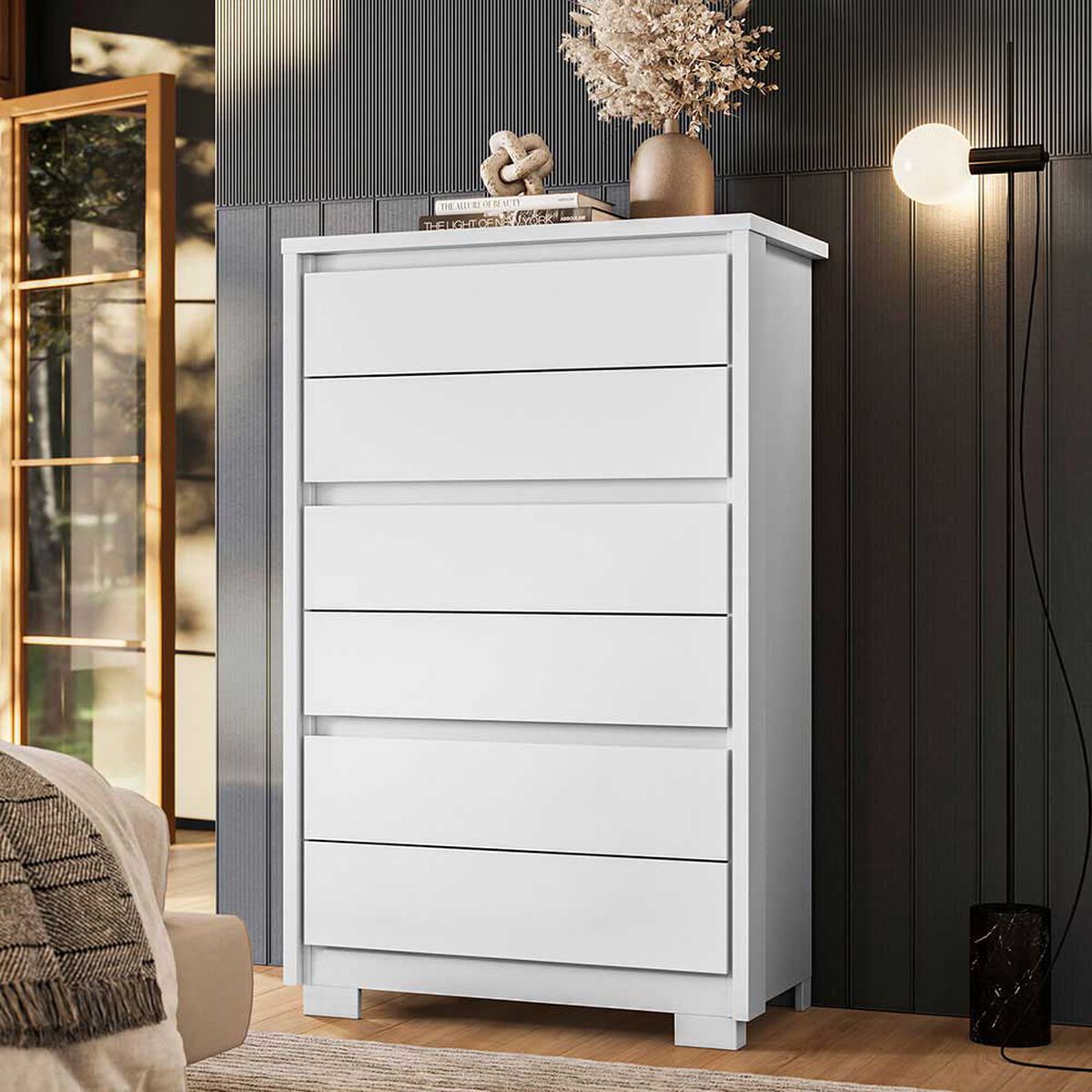 C&oacute;moda Vekkahome Unno 6 Cajones Blanca