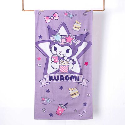 Toalla de Playa Infantil Sanrio Kuromi PopCorn 70 x 140 cm