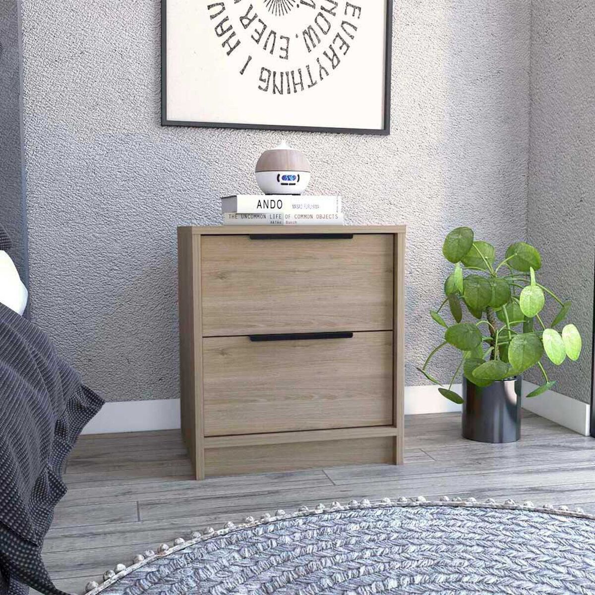 Velador TuHome Kaia 2 Cajones