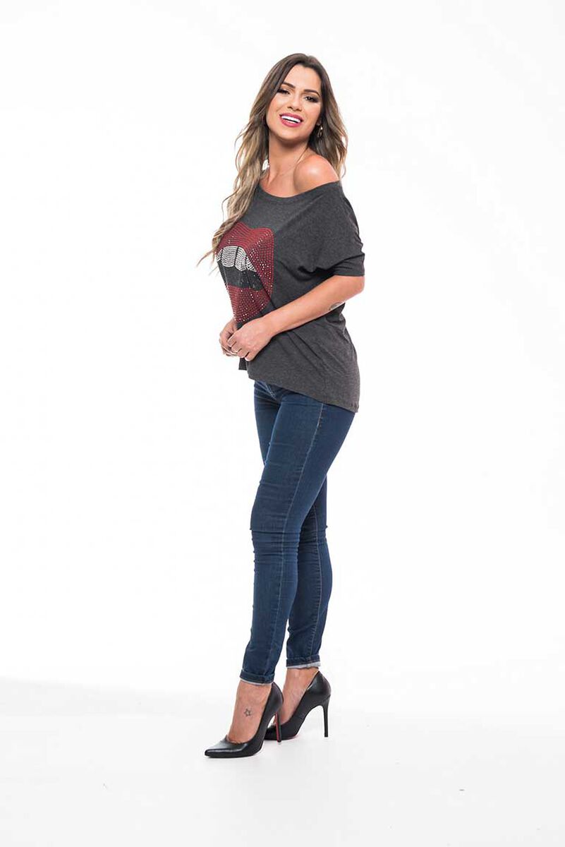 Polera Hombro Mujer Rock Caviar