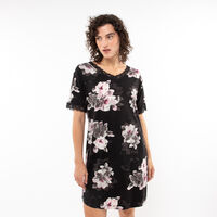 Camisa de Dormir Mujer Portman Club Negro