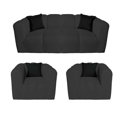 Imagen 1 del producto Juego de Living A&M Home Leonol 3,1,1 Cuerpos Gris