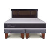 Cama Europea CIC Base Dividida 2 Plazas New Ortopedic + Respaldo Dublin Chocolate