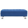Banqueta Felpa Bodevir Lisboa 2 Cuerpos Azul Rey