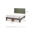 Cama Europea CIC Base Dividida King Cocopedic + Respaldo Milan Olivo