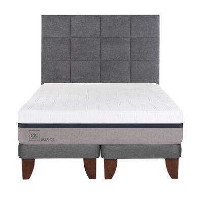 Cama Europea CIC Base Dividida King Balance + Respaldo Tamesis