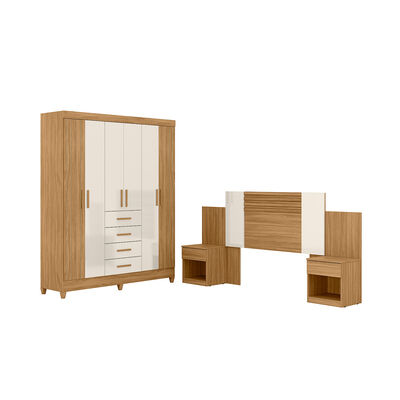 Imagen 1 del producto Closet Di Poretti Aruba 6 Puertas 4 Cajones + Respaldo Ajustable