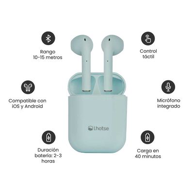 Imagen 2 del producto Audífonos Bluetooth In Ear Lhotse RM12 Celestes