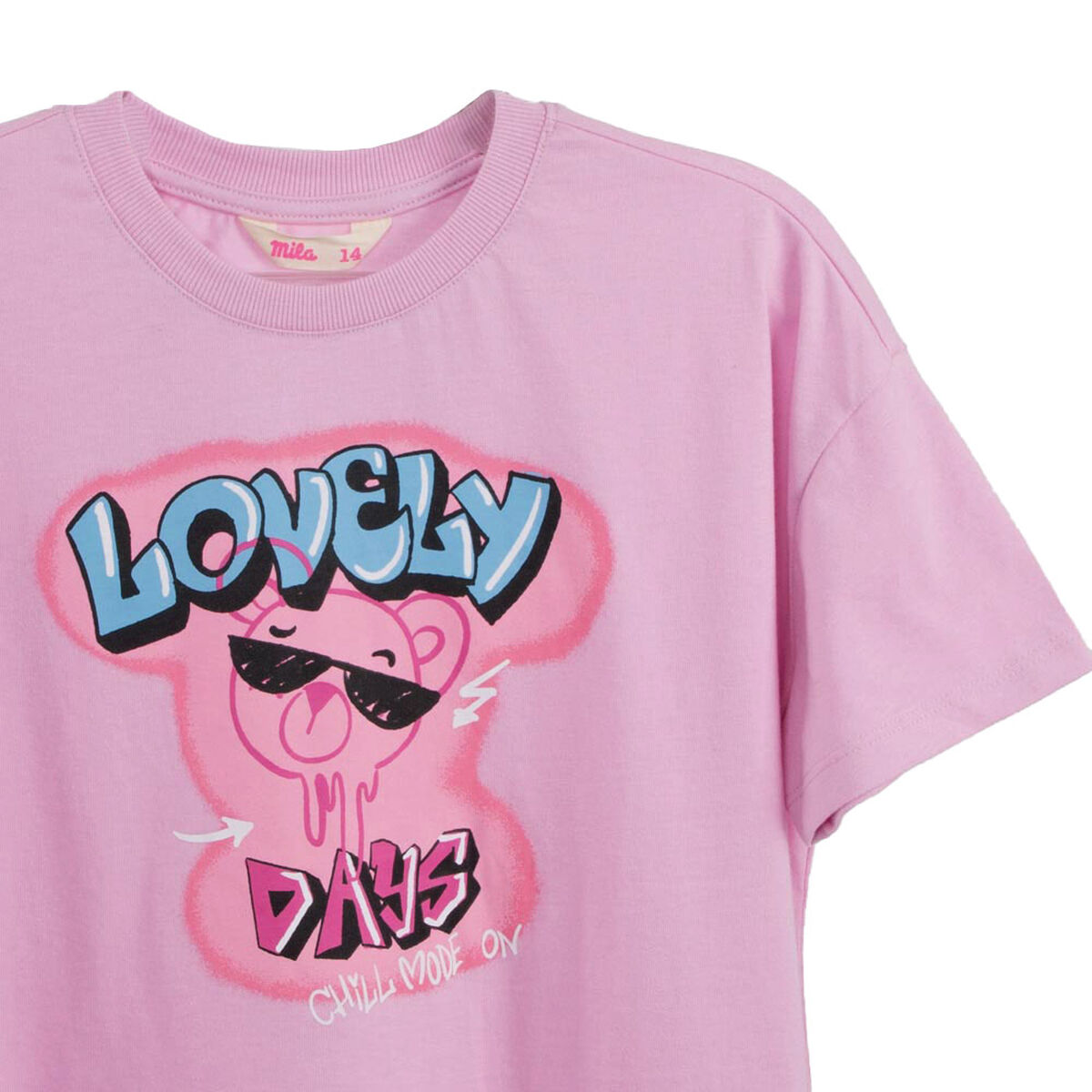 Polera Manga Corta de Algodón Niña Mila