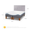Cama Europea CIC Base Dividida 2 Plazas Alaska + Respaldo