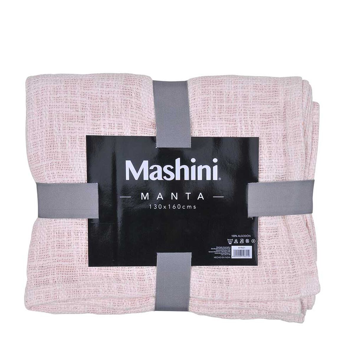 Mantas Algodón Mashini Tejido Rosado 130 x 160 cm