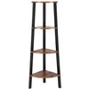 Repisa Esquinera Fm Furniture Metalwood Colection Marrón Rústico