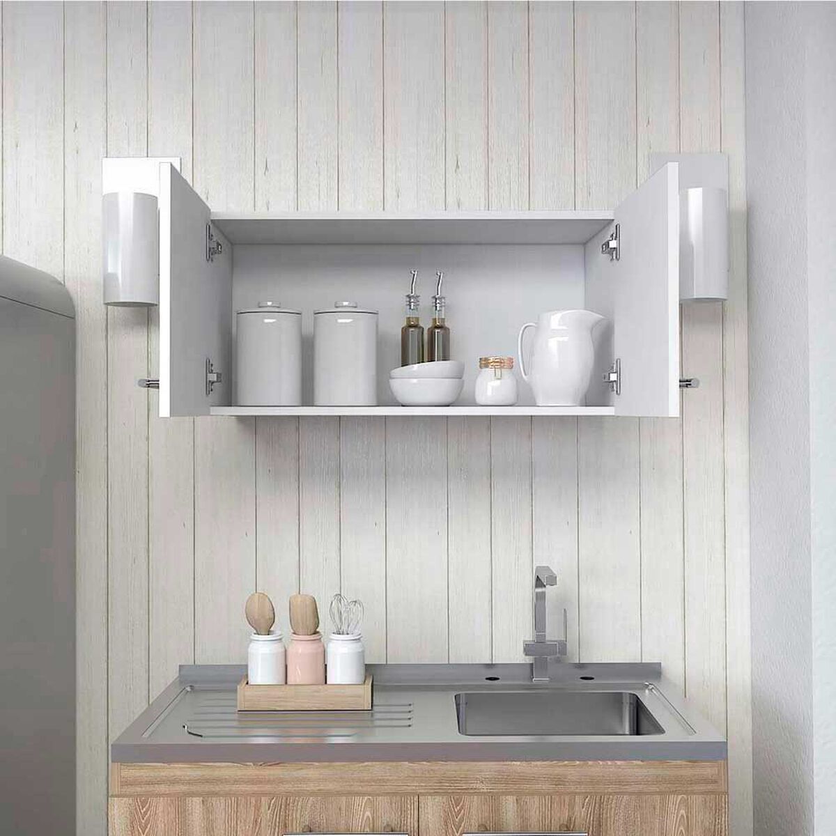 Mueble sobre Campana TuHome Manchester Blanco 2 Puertas