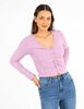 Polera Manga Larga Cuello V Botones Mujer Zibel