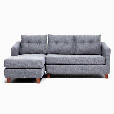 Sofá Seccional Barra Design Elena Izquierdo 3 Cuerpos Gris