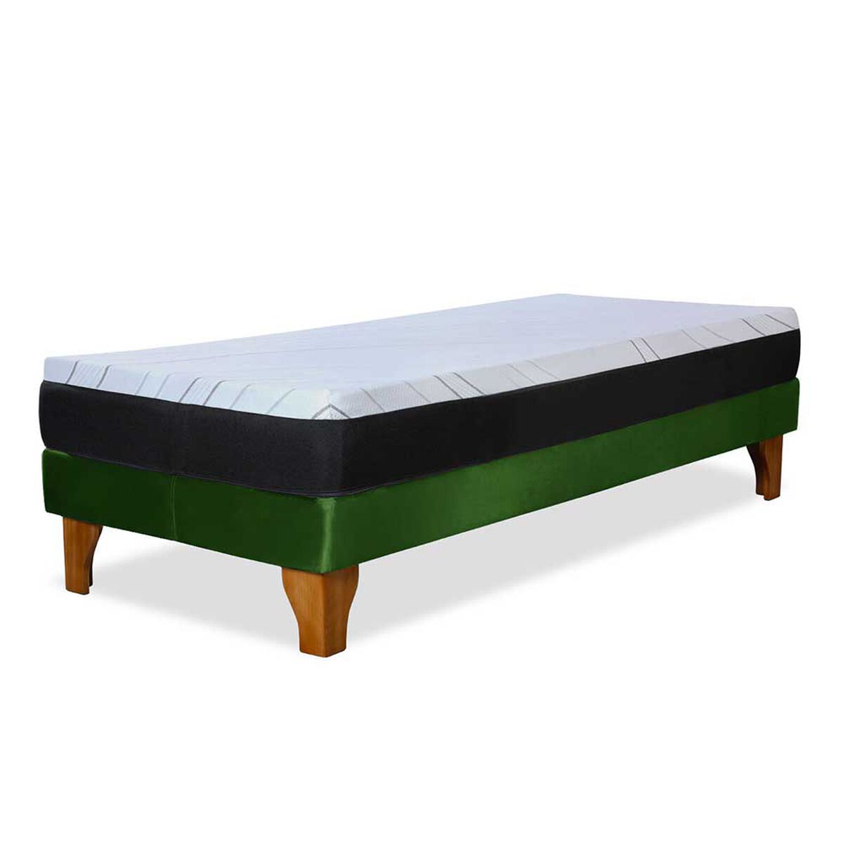 Cama Europea Latam Home 1,5 Plazas Zen Pro Verde