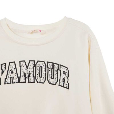 Imagen 2 del producto Polerón L´amour de Algodón Niña Mila Crudo