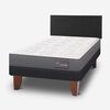 Cama Europea CIC 1,5 Plaza Anatomic + Respaldo Black