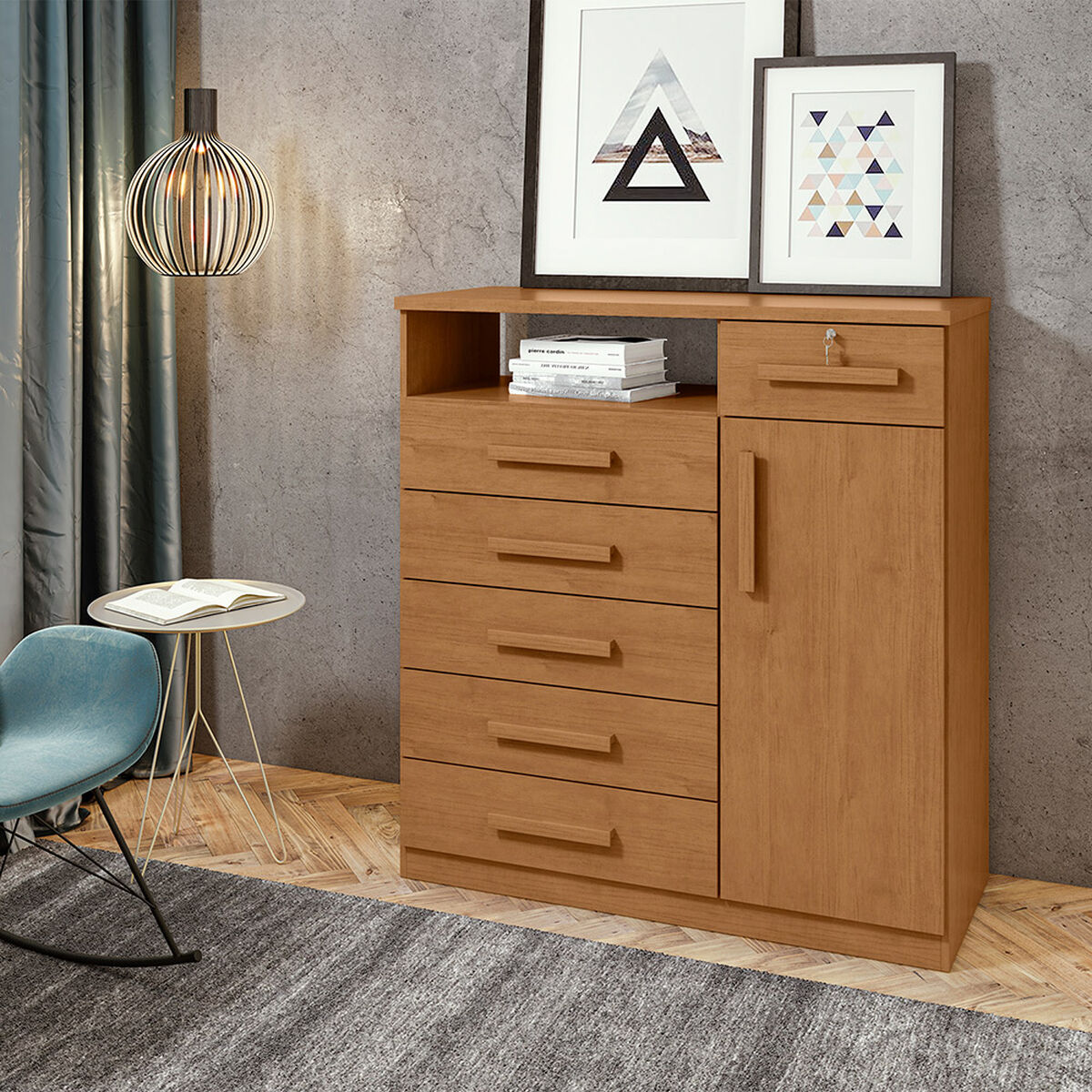 C&oacute;moda Di Poretti Design Da Vince 6 Cajones 1 Puerta Cafe