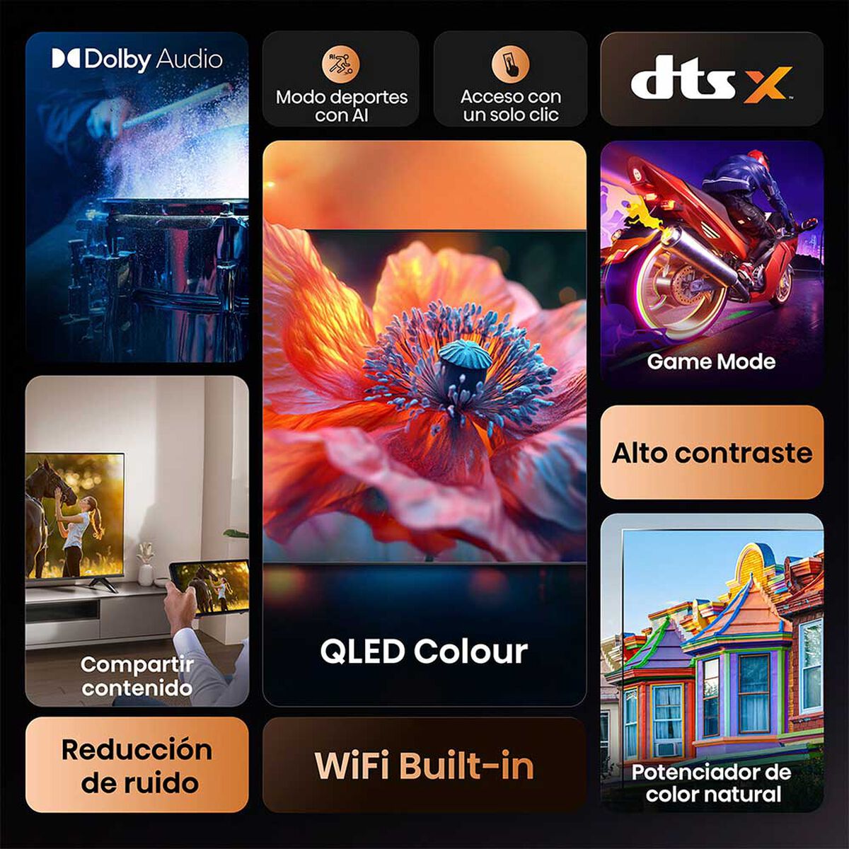 Smart TV QLED 50" Hisense FHD VIDAA 50Q4SV