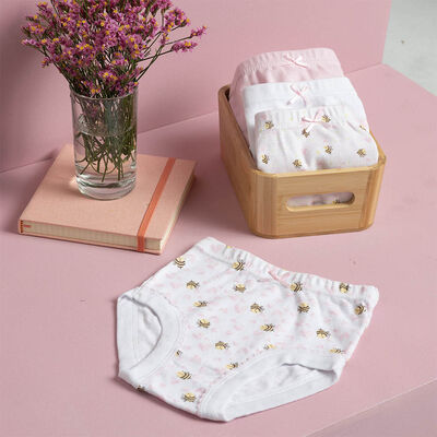 Imagen 1 del producto Pack 4 Calzones Niña Intime Blanco, Rosado