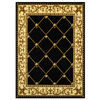 Alfombra Modalfo Kashan King 153 x 213 cm Negro
