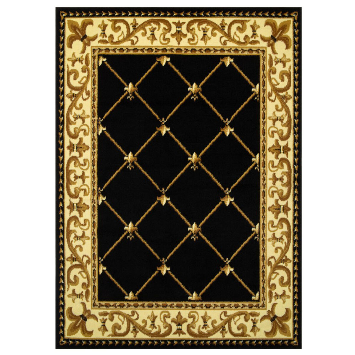 Alfombra Modalfo Kashan King 153 x 213 cm Negro