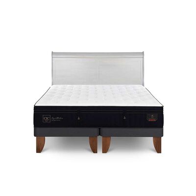 Cama Europea CIC Base Dividida 2 Plazas Súper Premium + Respaldo Miro Alpino