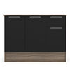 Mueble Base Vekkahome Madri 3 Cajon Negro