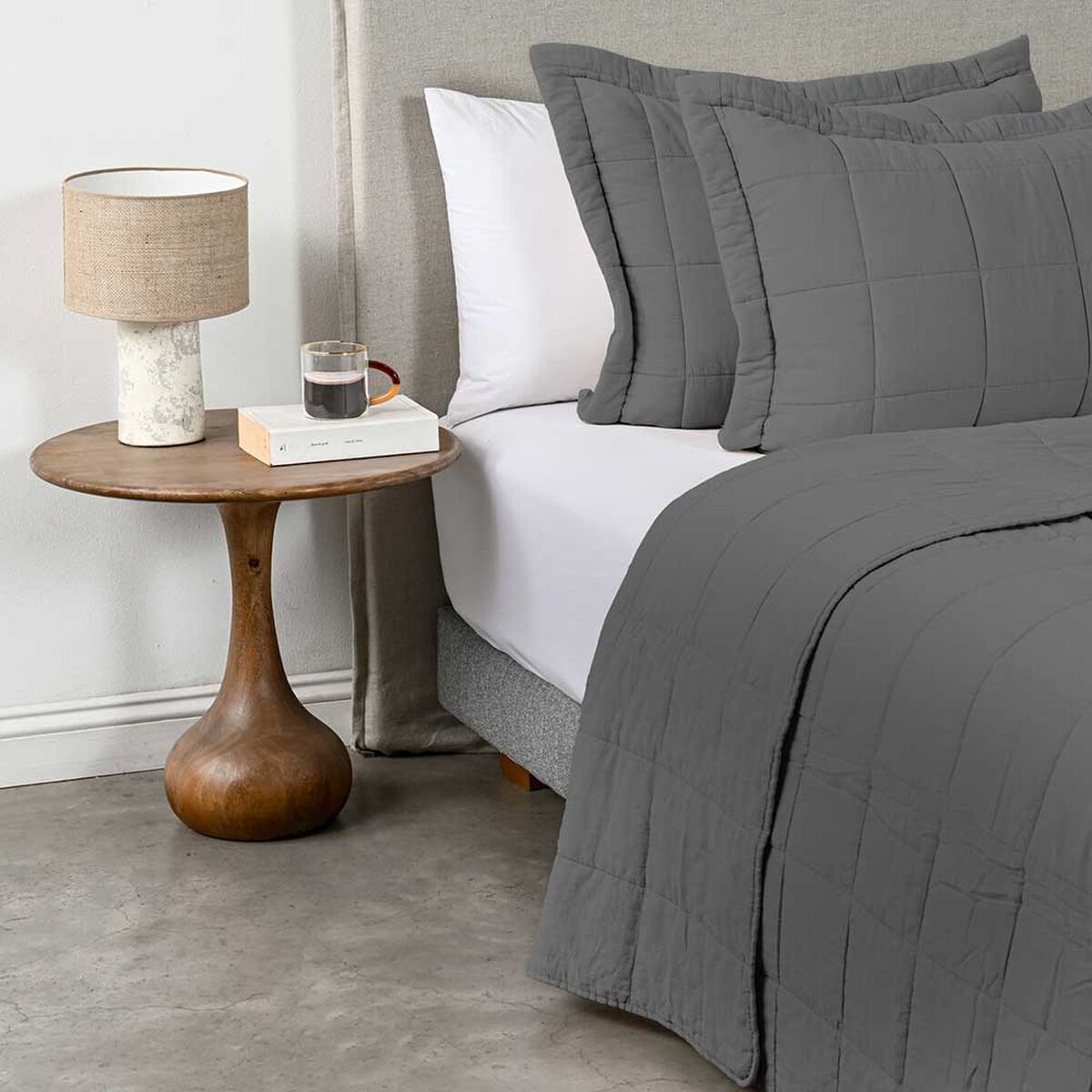 Quilt Cannon Súper King Block Gris