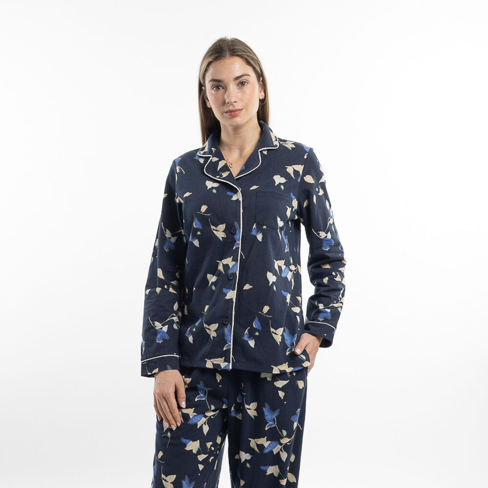 Pijama Camisero Manga Larga Jersey Mujer Zibel
