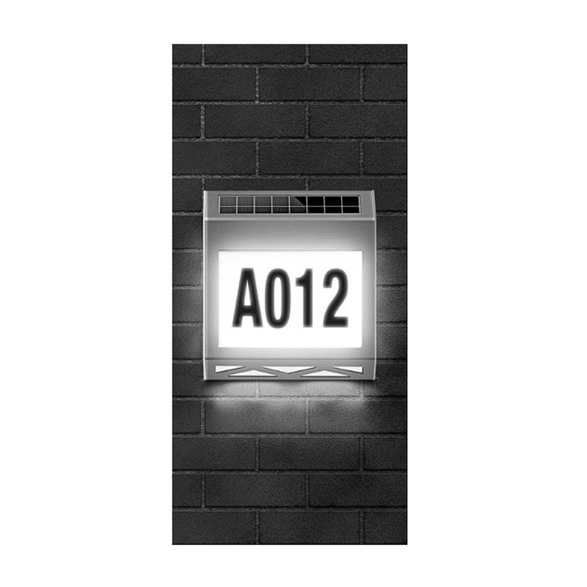 Aplique Solar Contra Agua Con Numeros De Casa Pro Outdoor