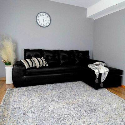 Imagen 1 del producto Seccional Derecho Elegant Houston Cheise PU 5 Cuerpos Negro