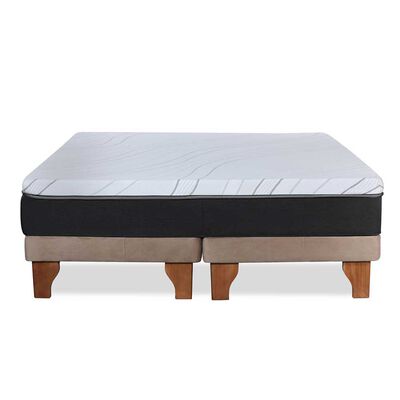 Imagen 2 del producto Cama Europea Latam Home Base Dividida Súper King Zen Top Spring Visco Velvet Beige