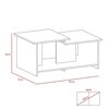 Combo Rack TV65 + Mesa de Centro TuHome Nomik Rovere Blanco