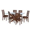 Juego de Comedor Latam Home Alicante 6 Sillas Café Moro