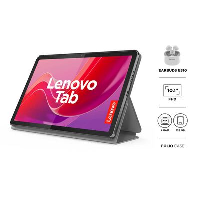 Tablet Lenovo Tab 10,1" Octa-Core 4GB 128GB Luna Grey + Cover + Earbuds