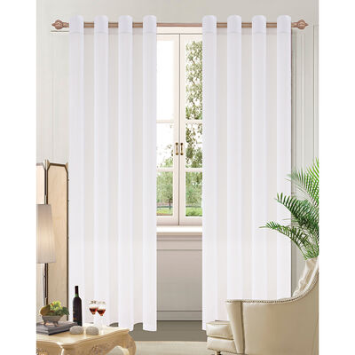Set Cortinas Velo Lino-Presilla Beige 140X220 Cm