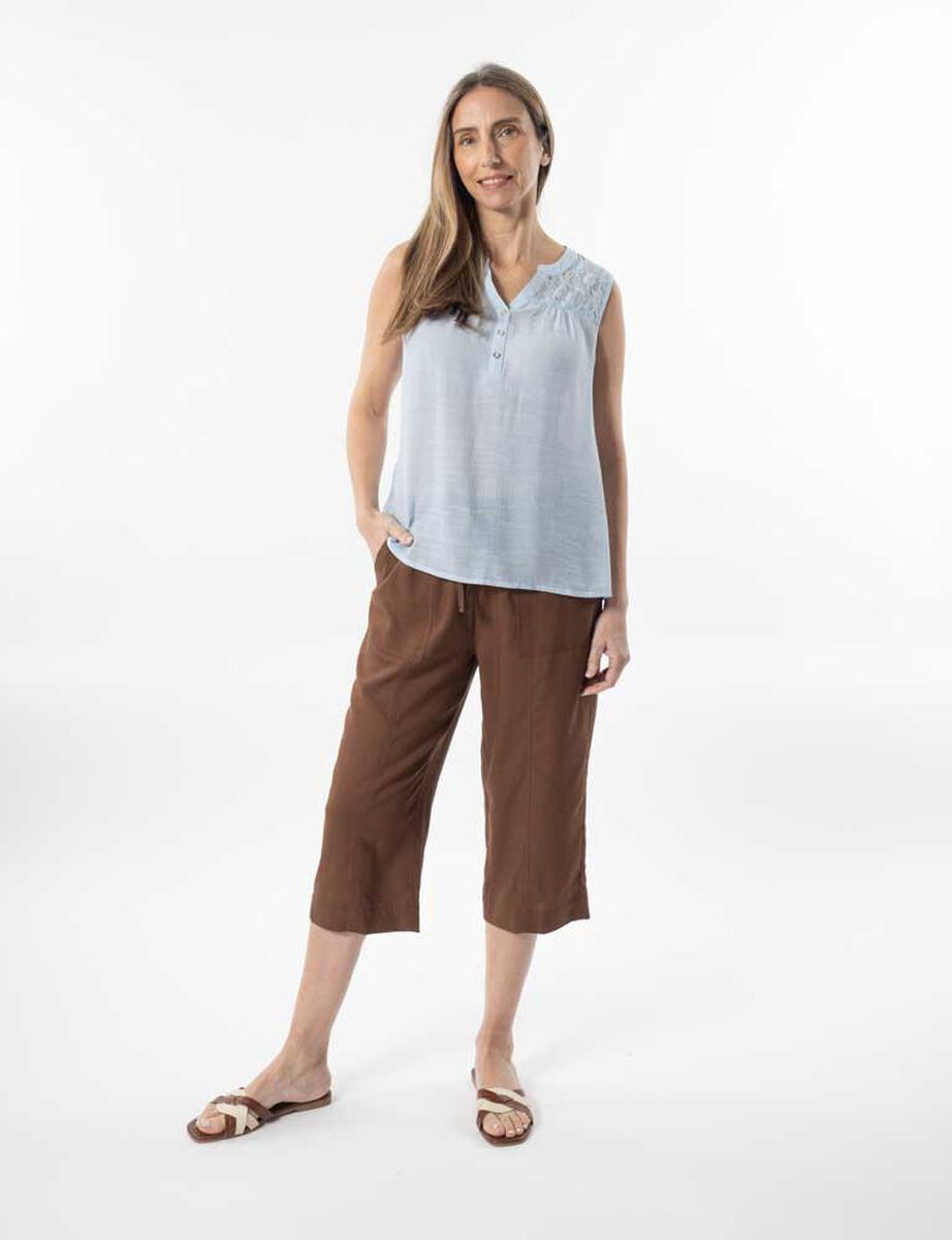 Pantal&oacute;n Pescador Lino Mujer Portman Club