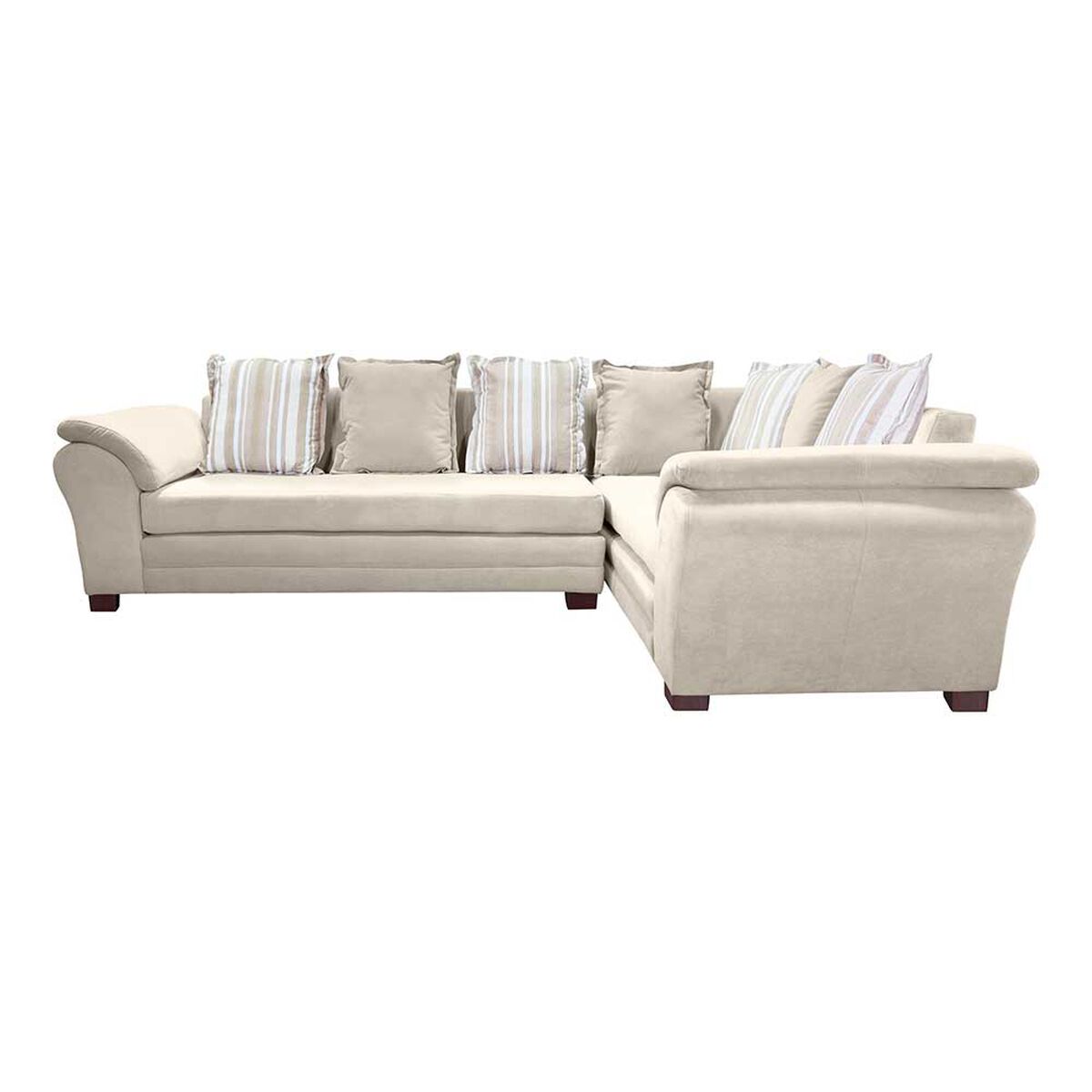 Sof&aacute; Seccional Derecho Living Factory Capri 5 Cuerpos Beige