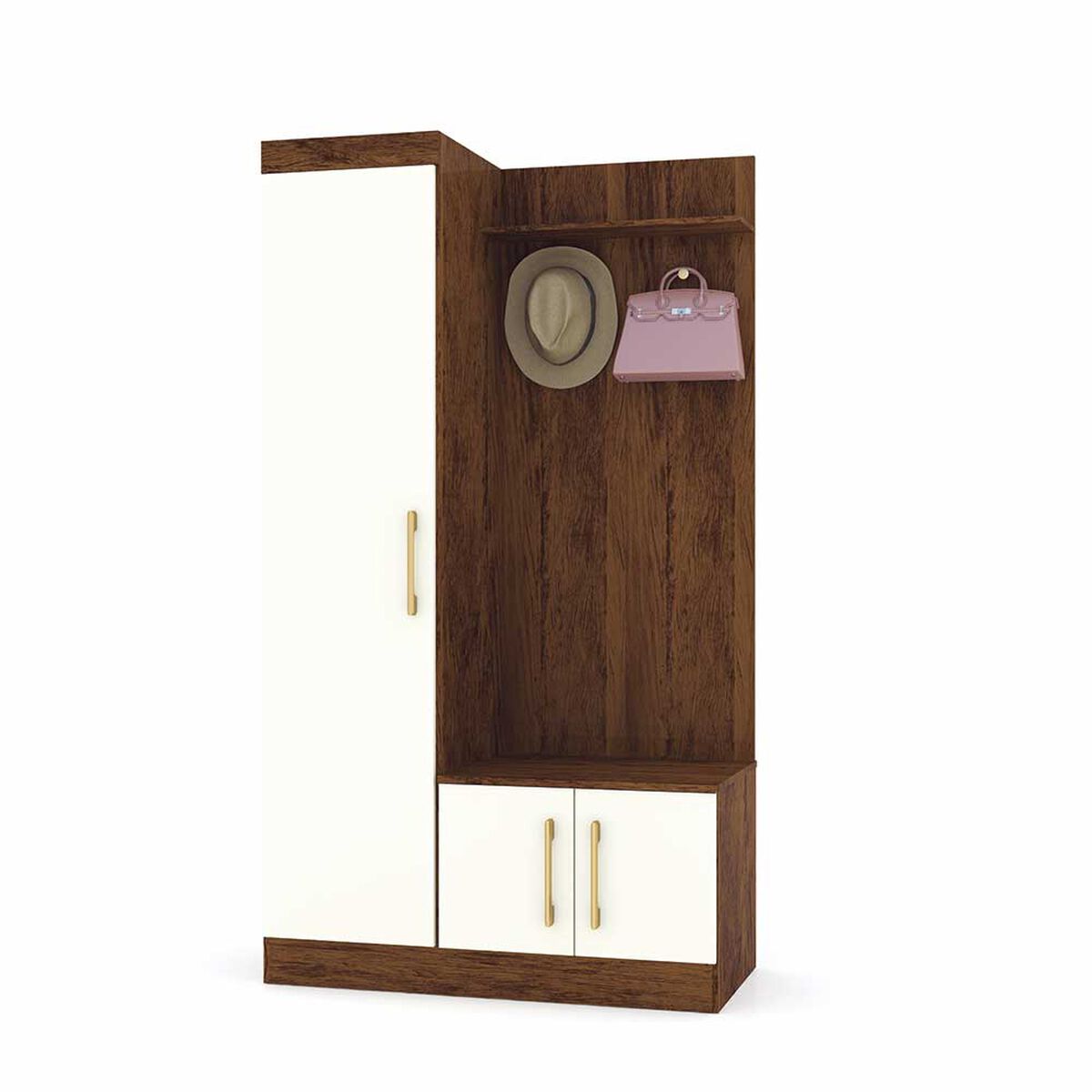 Clóset Perchero Jdo & Design Niteroi Champagne 3 Puertas