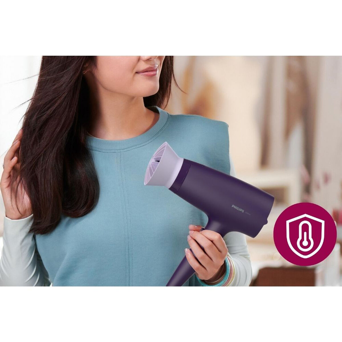 Combo Secador de Pelo Philips BHD340/10 Alisador HP8321/00 Abc