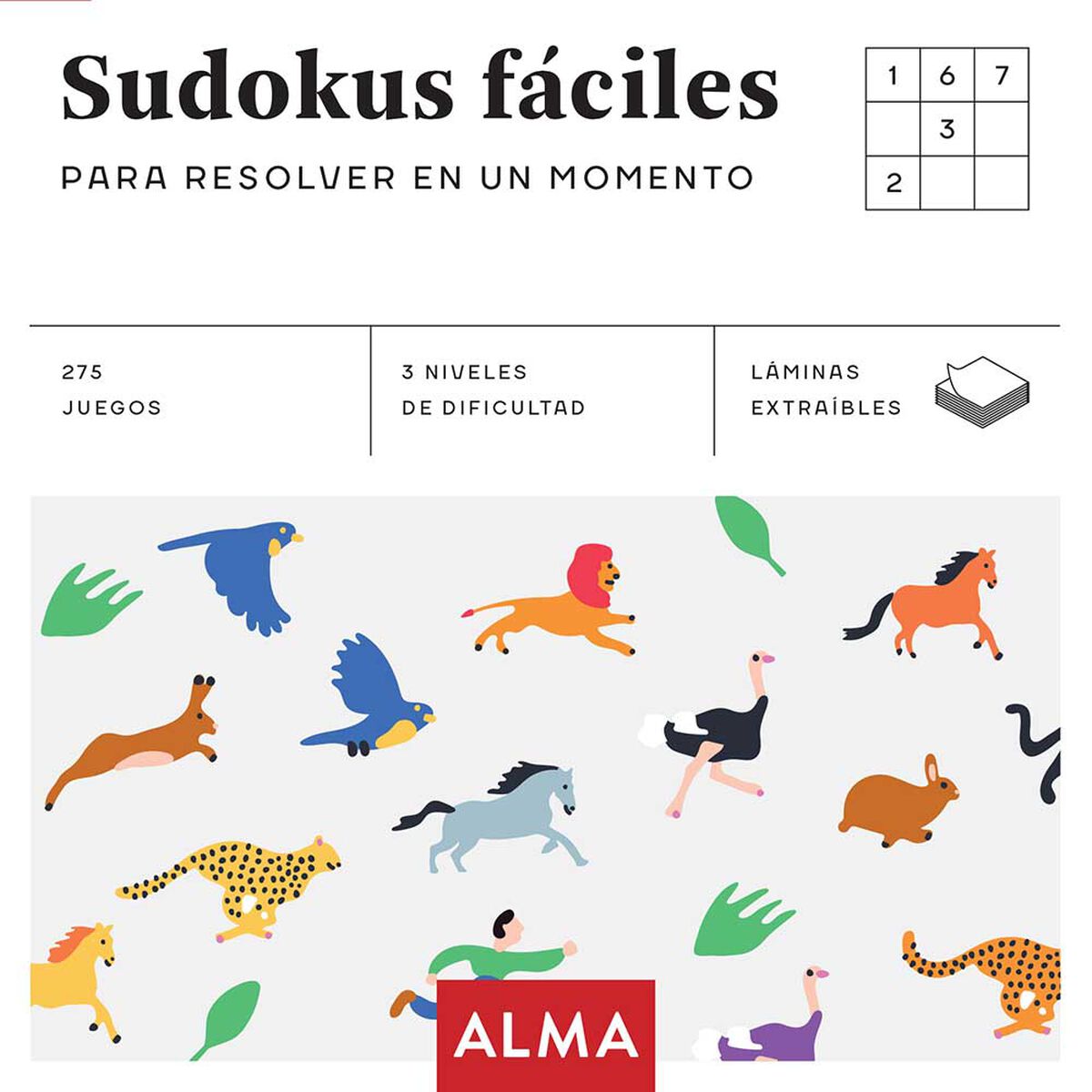 Libro Sudokus Fáciles para Resolver en un Momento Vv.Aa. Editorial Alma