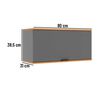 Mueble A&eacute;reo Cocina Roca Casta&ntilde;a 80 cm 1 Puerta Canela-Ceniza