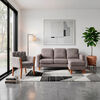 Seccional Intercambiable Latam Home Venecia 3 Cuerpos Gris + Sitial Kiel Tela Gris