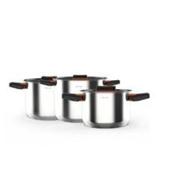 Batería de Cocina Acero Inoxidable Simple Cook Pocket Lyon 6 Piezas